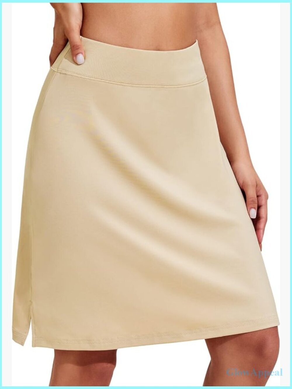 20" Knee Length Athletic Skort with Pockets Modest Golf Tennis Skirt